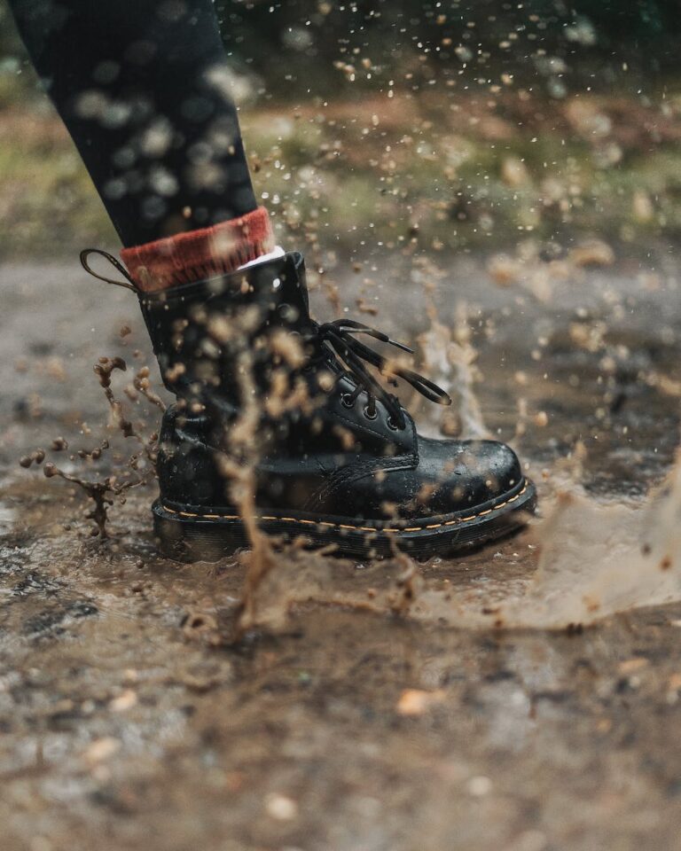 black combat boot